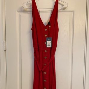 KNEE LENGTH RED SUMMER DRESS ❤️